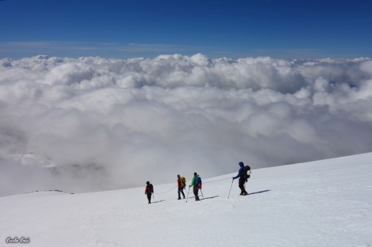 spaghetti tour: scendendo al Rifugio Gnifetti
