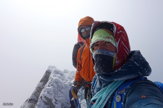 una settimana di alpinismo in vallese: selfie di vetta sul Laggihorn