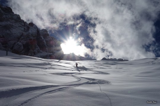 Prime curve di stagione, Powder in Marmolada